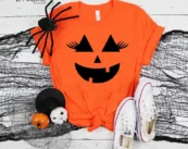 Girl Pumpkin Halloween Shirt, Trick or Treat t-shirt, Funny Halloween Shirt