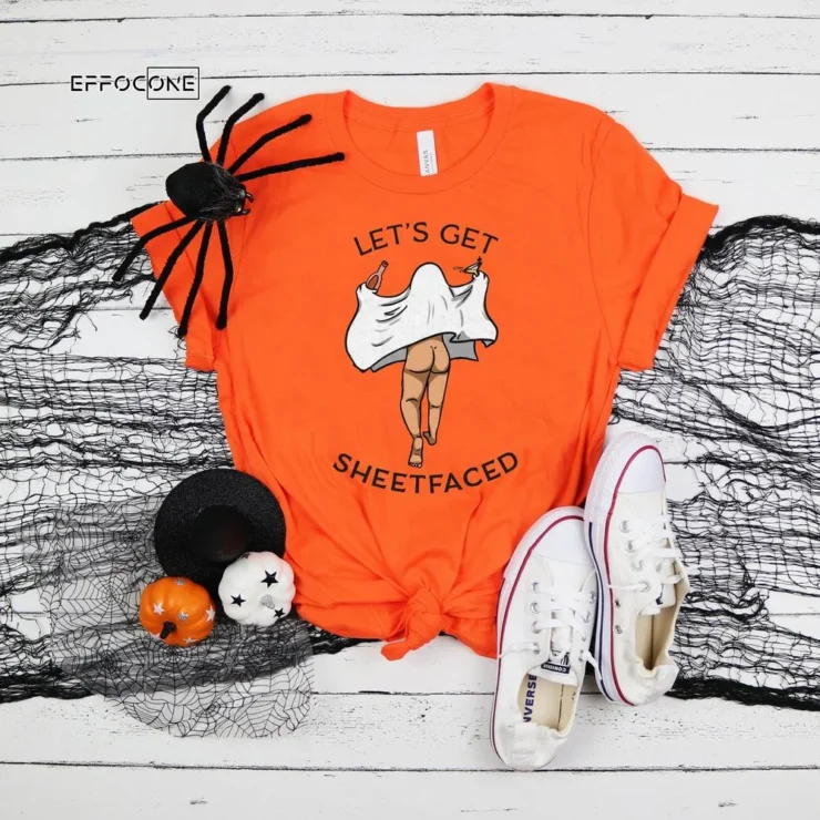 Let's Get Sheet Faced, Halloween Shirt, Trick or Treat t-shirt, Funny Halloween Shirt, Halloween Shirt