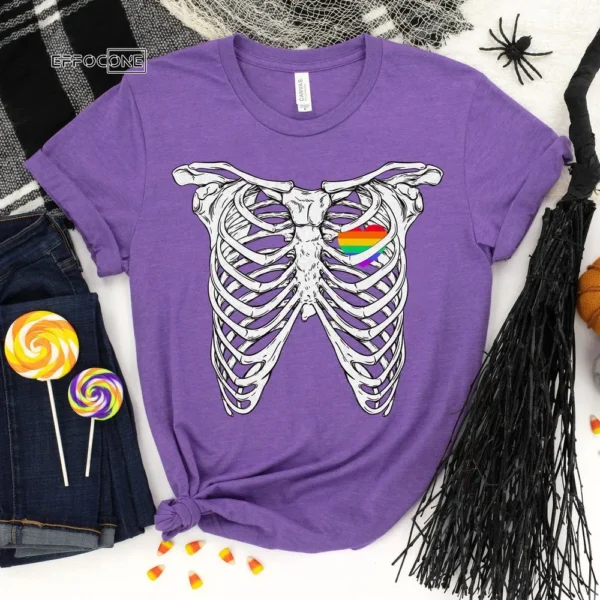 Love Skeleton Halloween Shirt, Trick or Treat t-shirt, Funny Halloween Shirt, Fun Love Halloween Shirt
