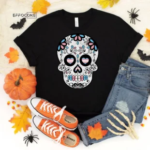 Transgender Halloween Shirt Sugar Skull Halloween Shirt, Trick or Treat t-shirt, Funny Halloween Shirt, Gay Halloween Shirt