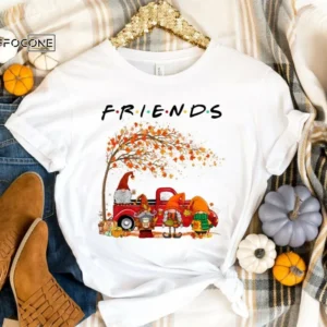 Friends Thanksgiving Shirt, Gnome Thanksgiving Shirt, Friendsgiving T-Shirt, Thanksgiving Shirt, Fall Tshirt, Pumpkin Shirt