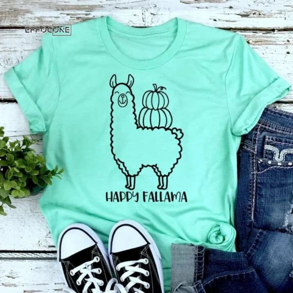 Happy Fallama Shirt, Fall Shirt, Llama Shirt, Fall Llama Shirt, Llama Gift, Thanksgiving Tee, Pumpkin Shirt, Fall Tshirt
