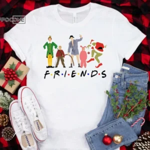 Christmas Character Friends Shirt, Christmas Friends Shirt, Christmas T-Shirt, Christmas TShirt, Winter Tshirt, Christmas Gift