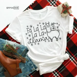 Fa La La La La LLama Shirt, Funny Christmas Shirt, Llama Christmas Tshirt, Holiday Shirt, Christmas Gift, Seasonal Shirts, Llama Shirt