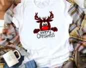 Merry Christmas Reindeer Shirt, Christmas Shirt, Christmas T-Shirt, Holiday Shirt, Christmas Gift Ideas, Christmas Tree Shirt