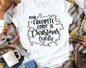 My favorite Color is Christmas Lights , Christmas T-Shirt, Christmas TShirt, Christmas Lights Tshirt, Winter Time Shirt, Christmas Gift