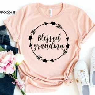 Blessed Grandma Wreath Shirt Grandma Shirt Promoted to