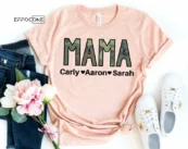 Custom Camo Mama Shirt with Kids Names Shirt Custom Mama