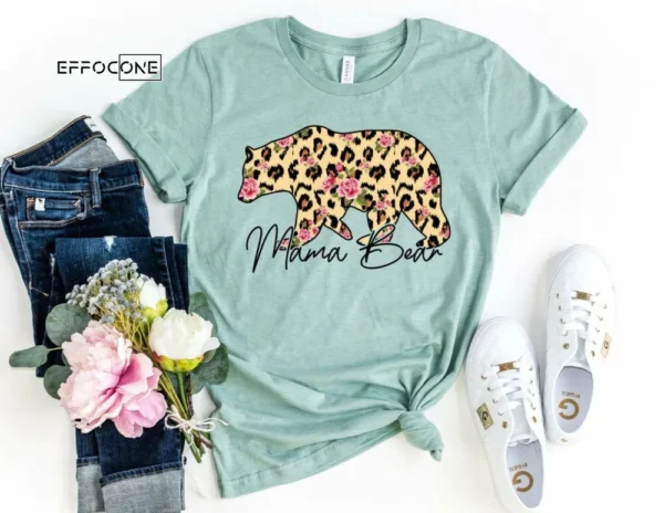 Leopard Mama Bear Shirt Funny Mom Shirt Gift for Wife