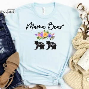 Mama Bear with Cubs Shirt Custom Mama Bear Shirt Funny Mom