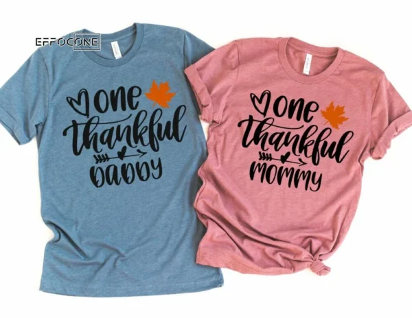 One Thankful Mommy One Thankful Daddy Matching Mom and Dad