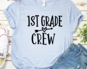 1st Grade Crew, Kindergarten Teacher Tee, Teacher Shirt