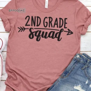 2nd Grade Squad, Kindergarten Teacher Tee, Teacher Shirt