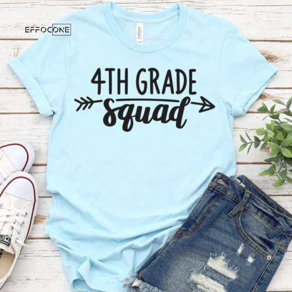 4th Grade Squad, Kindergarten Teacher Tee, Teacher Shirt