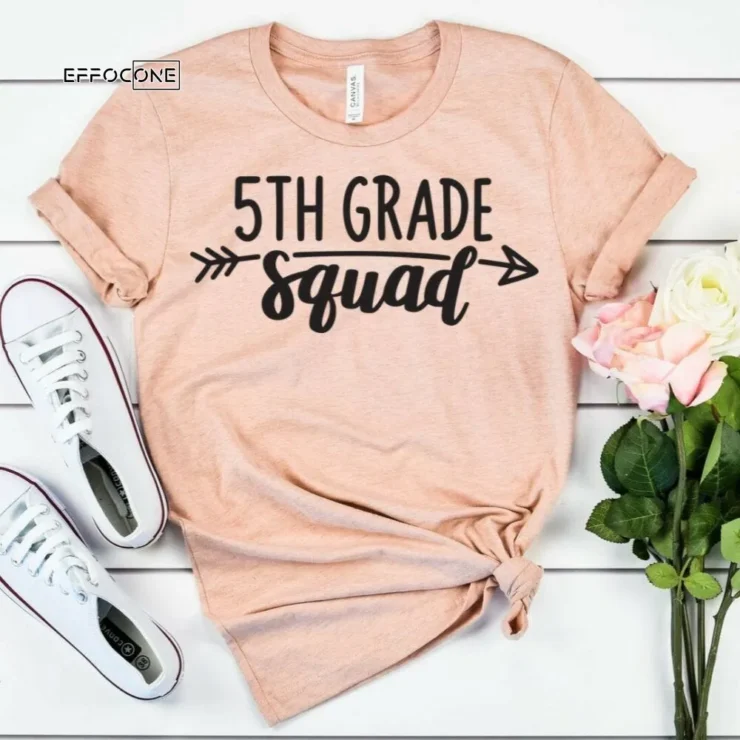 5th Grade Squad, Kindergarten Teacher Tee, Teacher Shirt