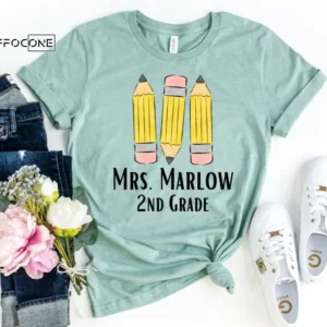 Custom Teacher Name and Grade Shirt, Kindergarten Teacher