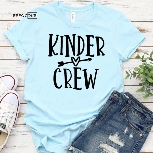 Kinder Crew, Kindergarten Teacher Tee, Teacher Shirt