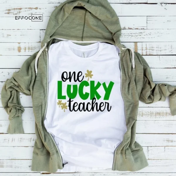 One Lucky Teacher, Teacher St Patricks Day Shirt, Green