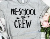 Pre-School Crew, Kindergarten Teacher Tee, Teacher Shirt