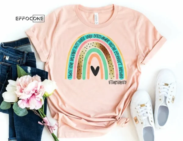 Rainbow Teacher Life Shirt, Kindergarten Teacher Tee