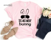 Teacher Bunny, Easter Teacher Tee, Teacher Shirt, Field