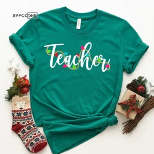 Teacher Christmas Shirt, Christmas Teacher Tee, Teacher