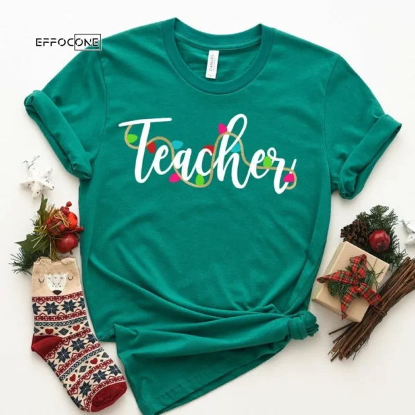 Teacher Christmas Shirt, Christmas Teacher Tee, Teacher