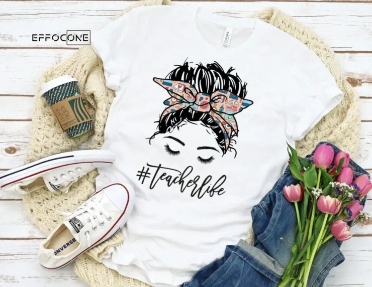 Teacher Life Lady Design 2 Shirt, Kindergarten Teacher Tee