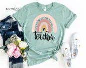 Teacher Rainbow Shirt, Kindergarten Teacher Tee, Teacher
