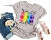 Teaching With Flair Shirt, Flair Pen Teacher Tee, Teacher