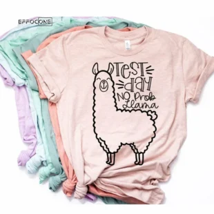 Test Day No Prob Llama, Kindergarten Teacher Tee, Teacher