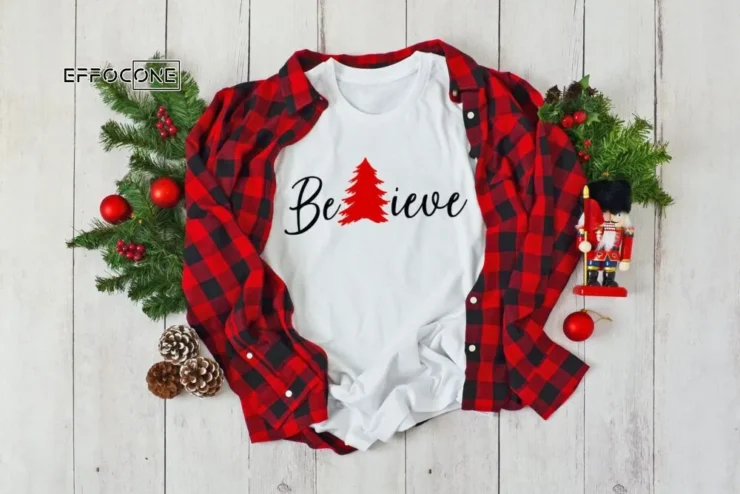 Believe Christmas Shirt Women's Christmas Shirt Believe