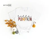 Hello Pumpkin Shirt Fall Vibes Shirt Peace Love Thanksgiving