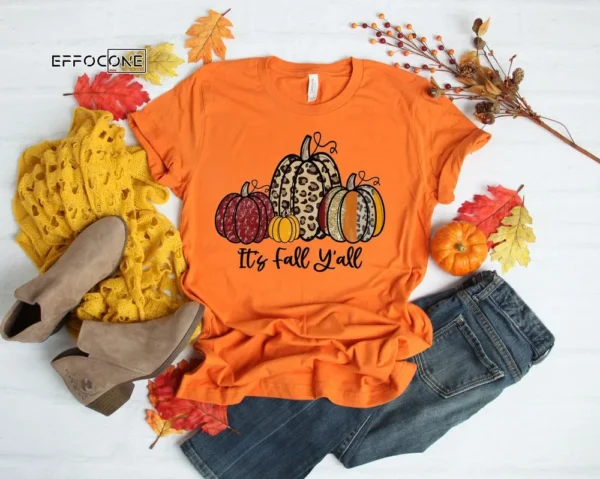 It's Fall Y'All Thankful Grateful Blessed Shirt