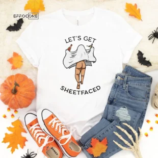 Let's Get Sheet Faced, Halloween Shirt, Trick or Treat t-shirt, Funny Halloween Shirt, Halloween Shirt