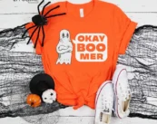 Ok! Booomer, Halloween Shirt, Trick or Treat t-shirt, Funny Halloween Shirt, Gay Halloween Shirt
