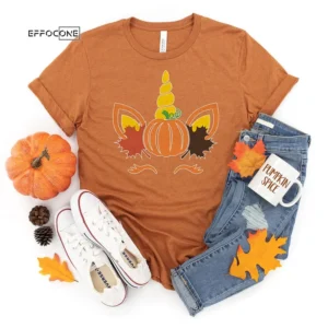 Unicorn Fall Pumpkin Thanksgiving Shirt, family thanksgiving shirts, funny Thanksgiving 2021 t-shirts long sleeve