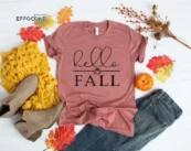 Hello Fall Shirt Hello Pumpkin Shirt Thanksgiving Fall