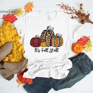 It's Fall Y'All Thankful Grateful Blessed Shirt