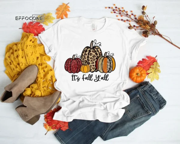 It's Fall Y'All Thankful Grateful Blessed Shirt