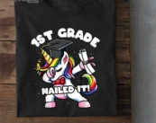 Girls Dabbing Unicorn 1st Grade Succeeds in Graduation