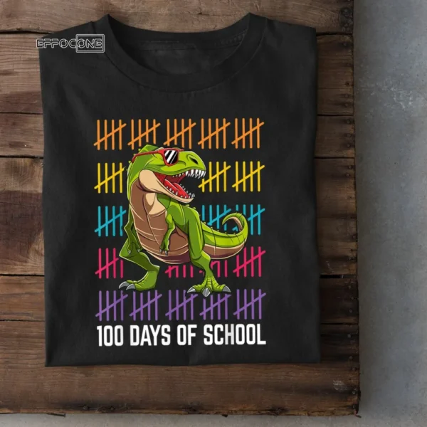 Happy 100 Days of School for Boys Dinosaur Rex