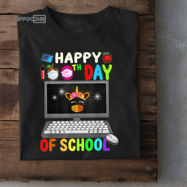 Happy 100th Birthday School Virtual Teacher Unicorn Girls