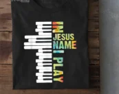 In Jesus Name, I Play Piano Christian Music Vintage Christmas Gift