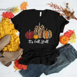 It's Fall Y'All Thankful Grateful Blessed Shirt