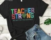 Teacher Strong, Distance Learning, Zoom School, Virtual School, Teacher Shirt, Virtual Teacher, Grade Team Shirt