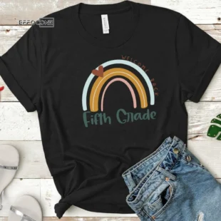 Fifth Grade Teacher, 5th Grade Tee, Fifth Grade Shirt, Hello Fifth, Teacher Life, Rainbow Teacher Tee, Fifth Grade Team