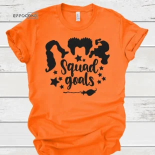 Squad Goals Halloween Tee, Halloween Shirt, Trick or Treat t-shirt, Funny Halloween Shirt, Sanderson Sisters Squad Goals Tee Shirt Halloween