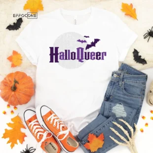 HalloQueer Halloween Shirt, Trick or Treat t-shirt, Funny Halloween Shirt, Gay Halloween Shirt