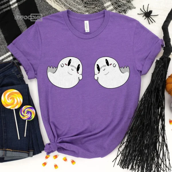 Halloween Boobies Shirt, Trick or Treat t-shirt, Funny Halloween Shirt, Booobie Ghost Shirt
